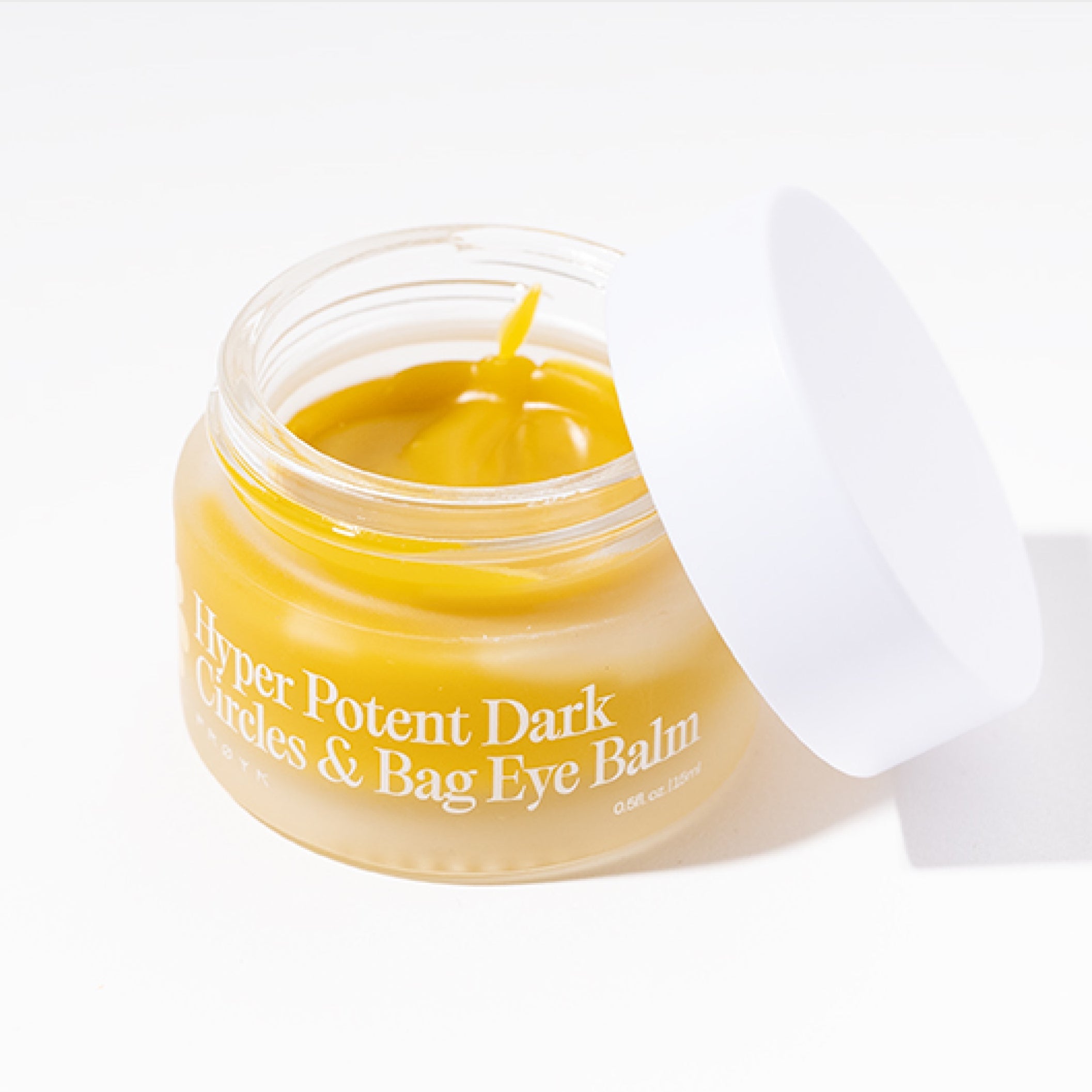 Frøya Organics Hyper Potent Dark Circles & Bag Eye Balm in glass jar with lid – organic eye balm front view